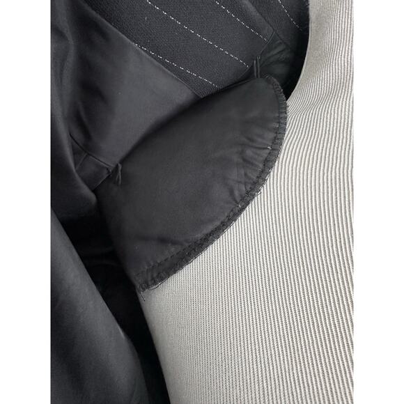 Vtg 90s Pin Stripe Power Suit Secretary Double Breasted Blazer Coat Dress Sz 10 - Picture 11 of 16